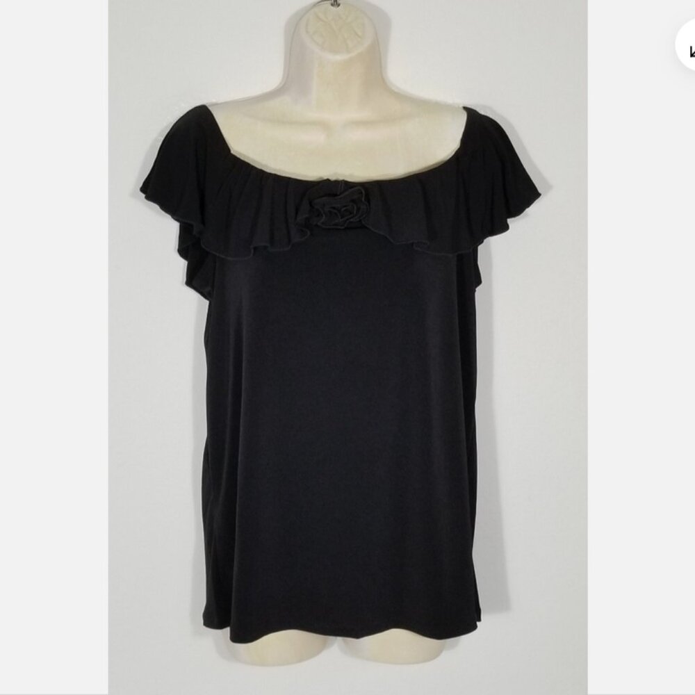 TORRID Size 00 Studio Knit Rosette Top Blouse 6576E1M